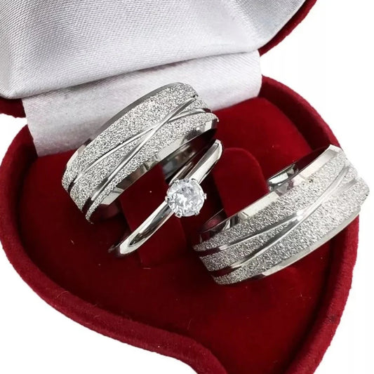 Combo Aliancas De Namoro Compromisso 8Mm Bamboleos Solitario Liso 2 Anos De Garantia