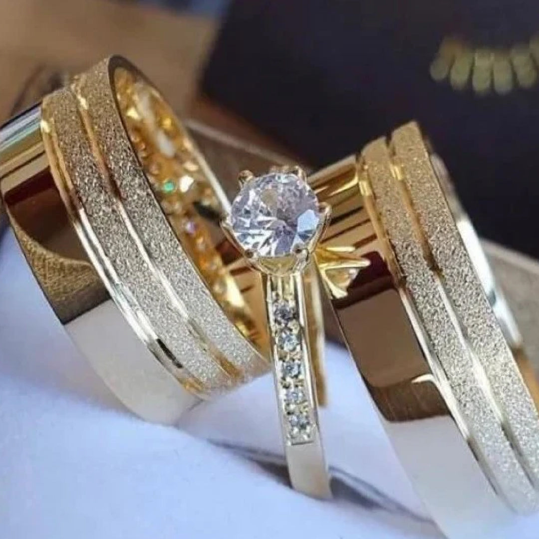 Combo Alianca Moeda Antiga Forro Luxo Sem Pedra Solitario Cravejado 1 Ano Garantia 1