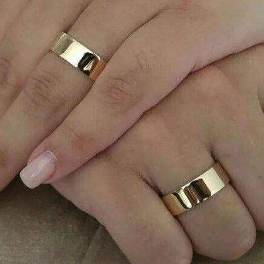 Alianca Reta Banhada 7Mm Ouro 24K Anatomica Par 2 Anos De Garantia