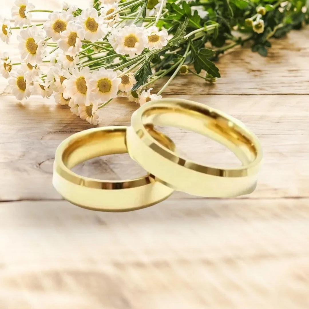 Par Alianca Casamento Ouro 10K 6Mm 10 Gramas Par P2