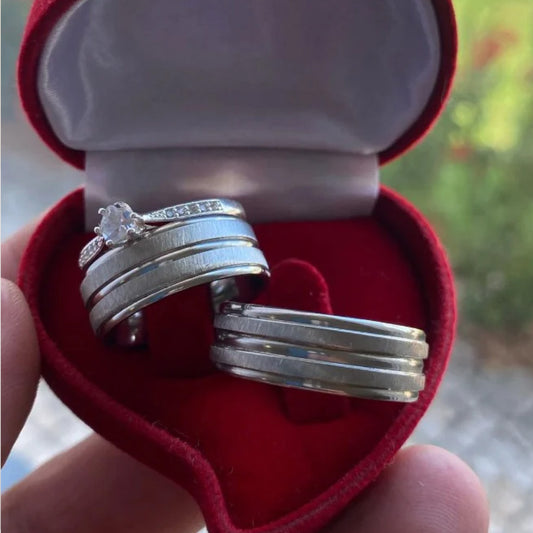 Par De Alianca Prata R701 8Mm 2 Anos De Garantia