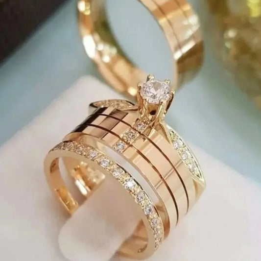 Combo Alianca Tungstenio Anatomica Mod A6000 COM PEDRA Solitario Cravejado Aparador 2 Anos De Garantia