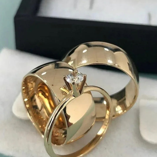 Par De Aliancas 18 Gramas 10Mm Com Revestimento Duplo Ouro18K Garantia Eterna