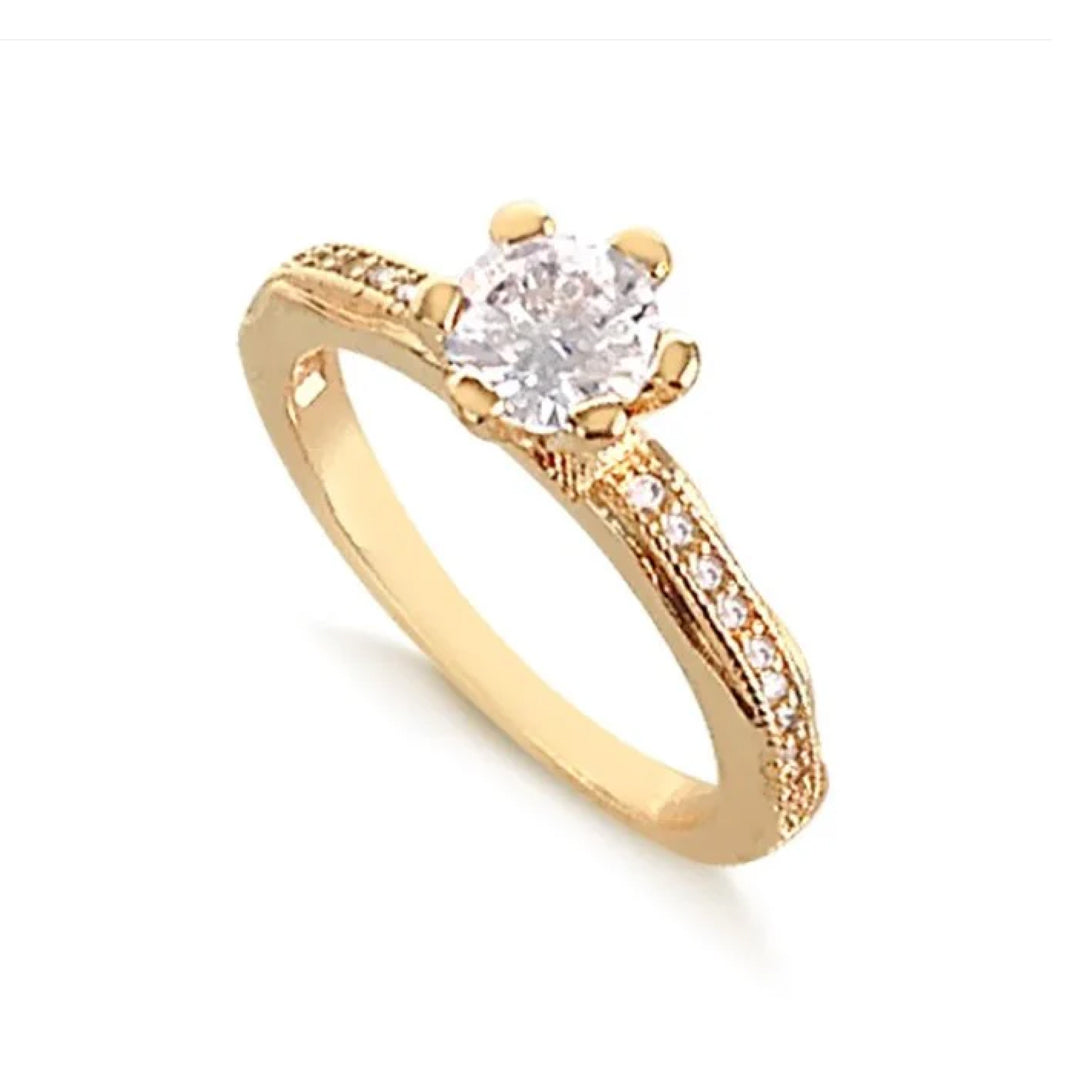 Anel Solitario Cravejado Moeda Com Pedra 2 Anos De Garantia