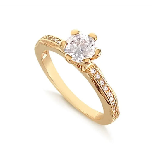 Anel Solitario Cravejado Moeda Com Pedra 2 Anos De Garantia