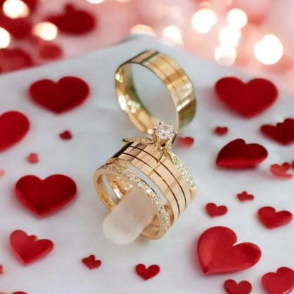 Combo Alianca Moeda Antiga 6Mm Forro A6000 Solitario 5 Anos De Garantia