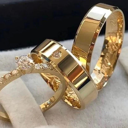 Par De Aliancas Chanfrada 10 Gramas 6Mm Com Revestimento Duplo Ouro18K Garantia Eterna