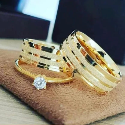 Combo Aliancas Modelo D6 Solitario Liso 2 Anos De Garantia