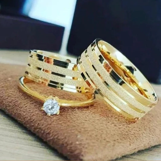 Combo Aliancas Modelo D6 Solitario Liso 2 Anos De Garantia