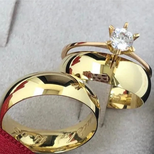 Alianca Banhada Ouro 24K Anatomica 8Mm Par 10 Anos De Garantia Modelo Irlanda