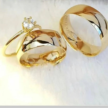 Combo Alianca Moeda Antiga 8Mm Forro Mod 062 2 Anos De Garantia