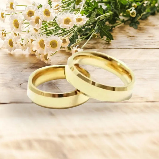 Par Alianca Casamento Ouro 10K 6Mm 10 Gramas Par P2