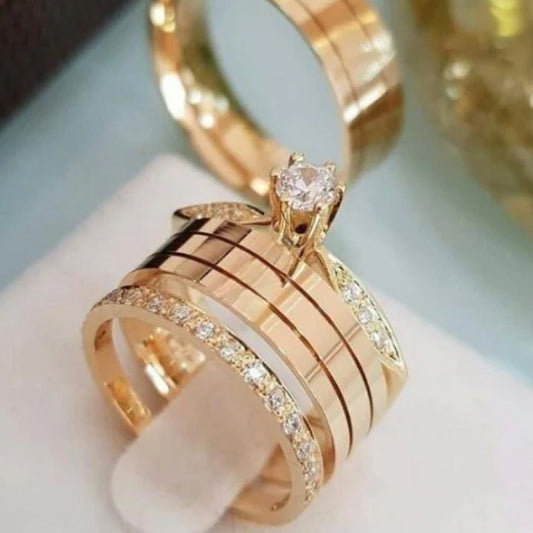 Combo Alianca Moeda Antiga 6Mm Forro A6000 Sem Pedra Solitario Cravejado Aparador 1 Ano Garantia