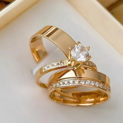 Combo Alianca Mega 6Mm Solitario Cravejado Moeda Antiga Forro 2 Anos De Garantia