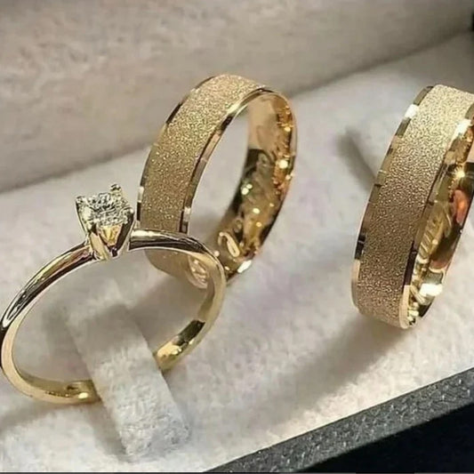 Combo Alianca Moeda Antiga 5Mm Forro Anatomica Mod Deluxe Solitario Liso 2 Anos De Garantia