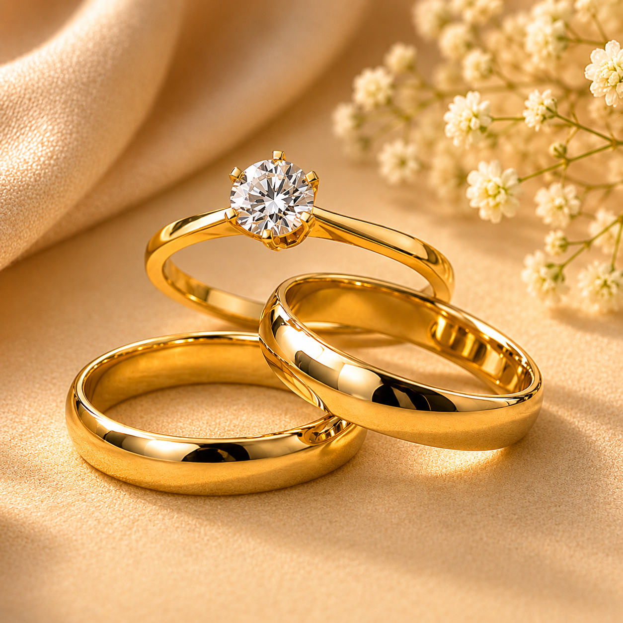 Par Alianca Casamento Ouro 10K 4Mm 6 Gramas O Par N4