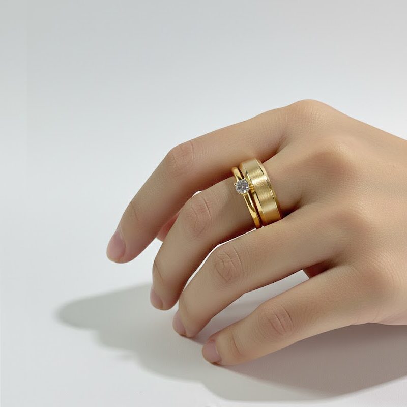 Par Alianças Eternize – Ouro 10K Premium (4mm, 6g o Par)