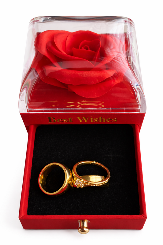 Porta aliança Flor Vermelha