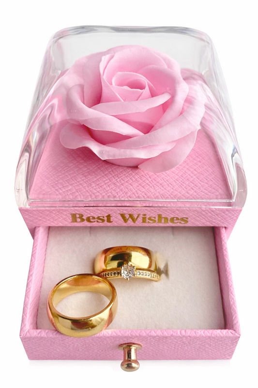 Porta aliança Flor rosa