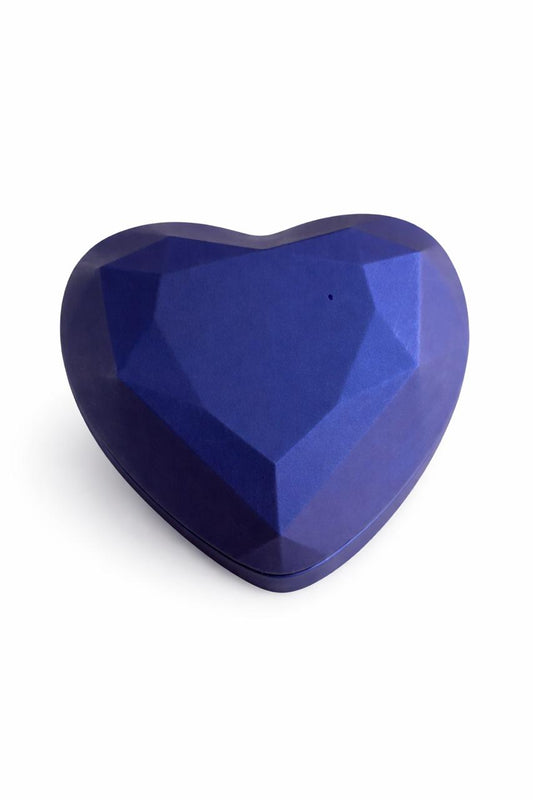 Caixa Porta Aliança Luxo Coração Azul com Led